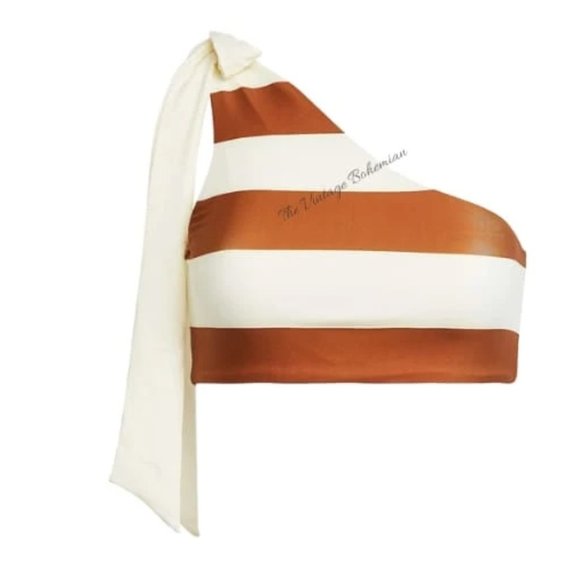 NWT Same Lady Tie Top Bronze Caramel M - Picture 2 of 3